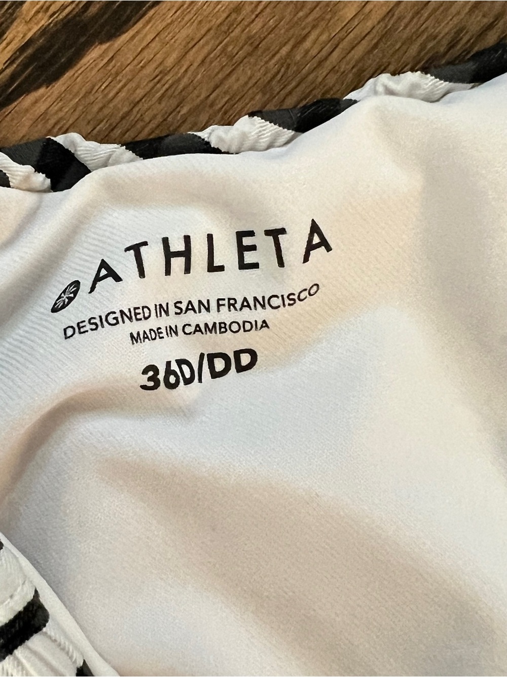 Athleta Black and White Striped Bikini Top - Picture 4 of 7